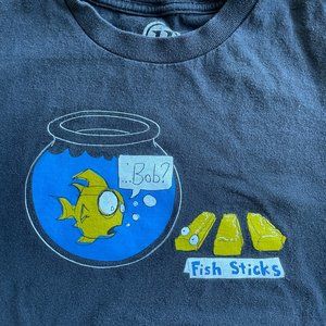 Bob?  Fish Sticks Ironic T-shirt Sz L